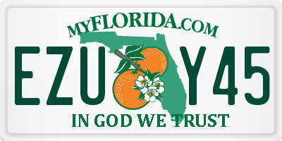 FL license plate EZUY45