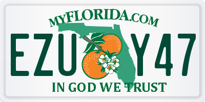 FL license plate EZUY47