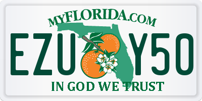 FL license plate EZUY50