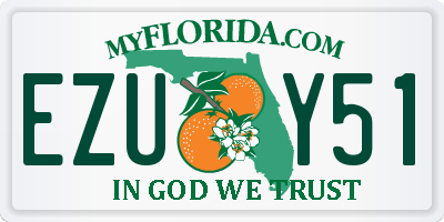 FL license plate EZUY51