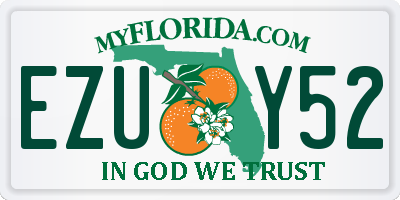 FL license plate EZUY52