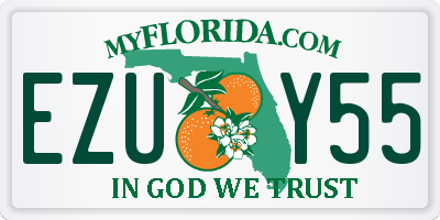 FL license plate EZUY55