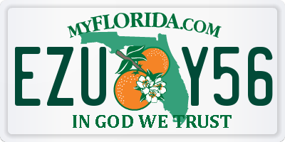 FL license plate EZUY56