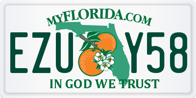 FL license plate EZUY58