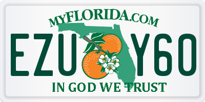 FL license plate EZUY60