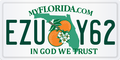 FL license plate EZUY62