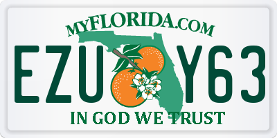 FL license plate EZUY63