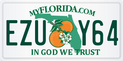 FL license plate EZUY64