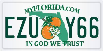 FL license plate EZUY66