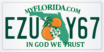 FL license plate EZUY67