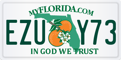 FL license plate EZUY73