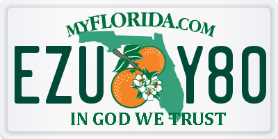 FL license plate EZUY80