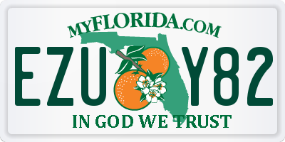 FL license plate EZUY82