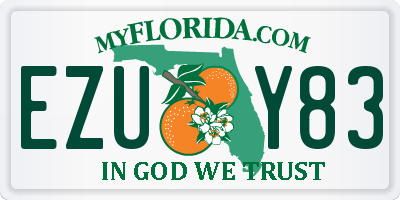 FL license plate EZUY83