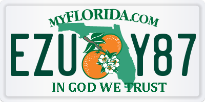 FL license plate EZUY87