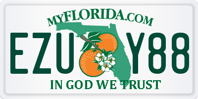 FL license plate EZUY88