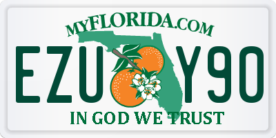 FL license plate EZUY90