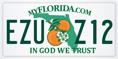 FL license plate EZUZ12