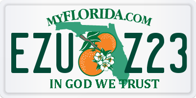 FL license plate EZUZ23