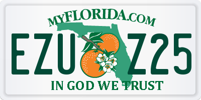 FL license plate EZUZ25