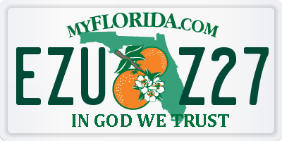 FL license plate EZUZ27