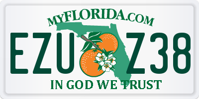 FL license plate EZUZ38