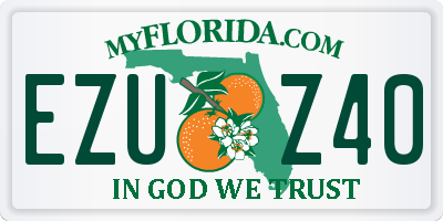 FL license plate EZUZ40