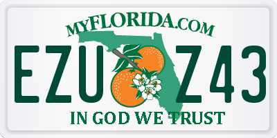 FL license plate EZUZ43