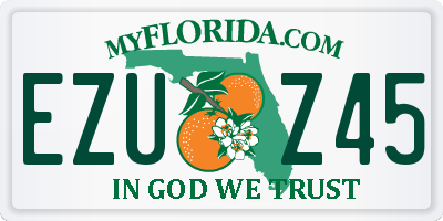 FL license plate EZUZ45