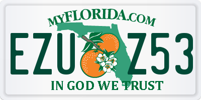 FL license plate EZUZ53