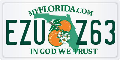 FL license plate EZUZ63