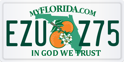 FL license plate EZUZ75