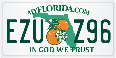 FL license plate EZUZ96