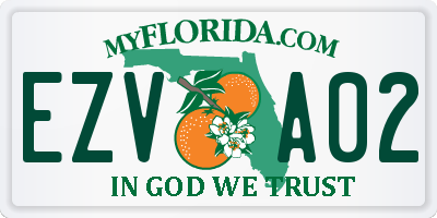 FL license plate EZVA02