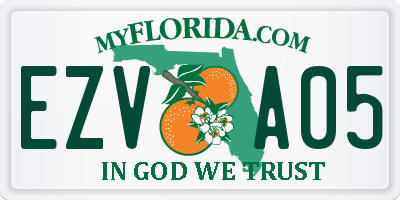 FL license plate EZVA05