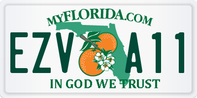 FL license plate EZVA11