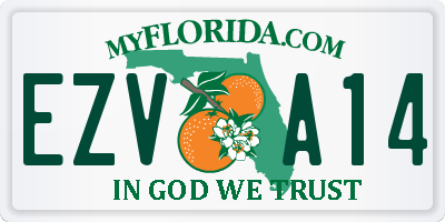 FL license plate EZVA14