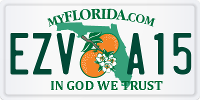 FL license plate EZVA15