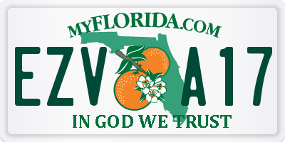 FL license plate EZVA17