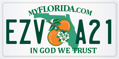 FL license plate EZVA21