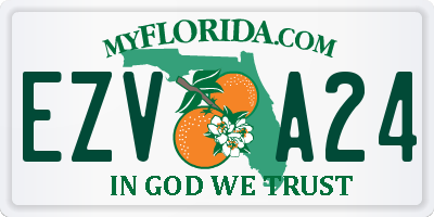 FL license plate EZVA24