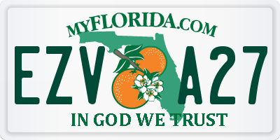 FL license plate EZVA27