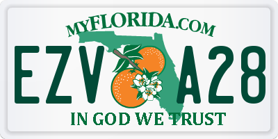 FL license plate EZVA28