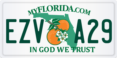 FL license plate EZVA29