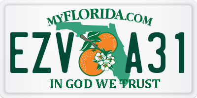 FL license plate EZVA31