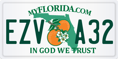 FL license plate EZVA32