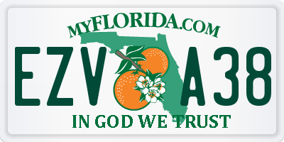 FL license plate EZVA38