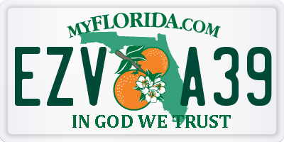 FL license plate EZVA39