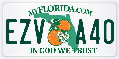 FL license plate EZVA40