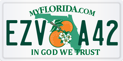 FL license plate EZVA42